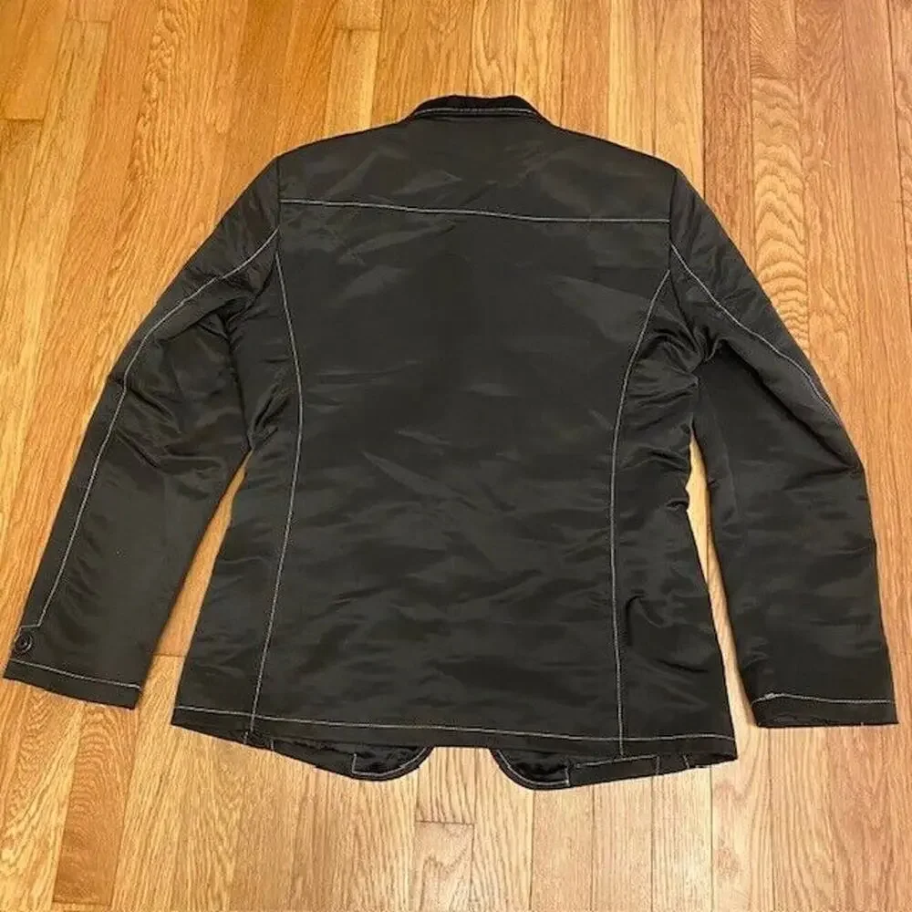 Montero Jeans Men’s Size Medium Black Single Breasted Blazer Jacket - Picture 5 of 9